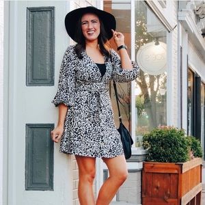 Leopard Quarter Sleeve Dress